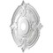 Ekena Millwork Attica PVC Ceiling Medallion (Canopies up to 7 3/4"), 22"OD x 3 1/2"ID x 1"P, Bright Coat Aluminum CMP22ATBAL - alternate 5
